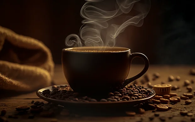 Xícara de café representando como a cafeína age no organismo